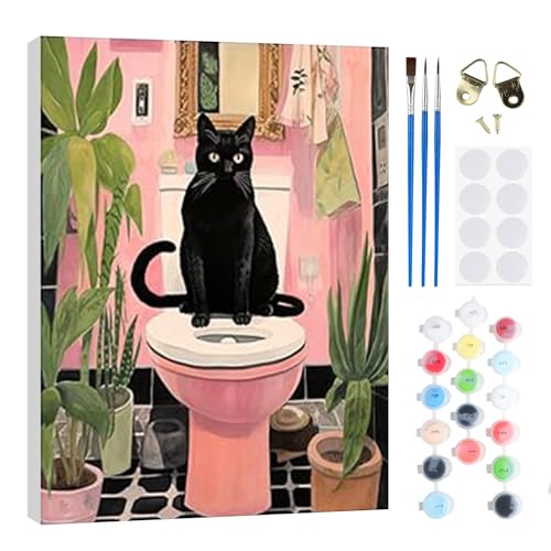 RICUVED Katzen Malen nach Zahlen Set 30x40cm für Erwachsene Kinder mit Holzrahmen -Tiere Digitale Ölmalerei Kits, DIY Kunstkit mit Farben Pinsel und Holzrahmen für Anfänger und Hobbykünstler RICUVED Katzen Malen nach Zahlen Set 30x40cm für Erwachsene Kinder mit Holzrahmen -Tiere Digitale Ölmalerei Kits, DIY Kunstkit mit Farben Pinsel und Holzrahmen für Anfänger und Hobbykünstler von RICUVED