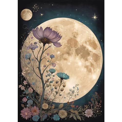 RICUVED Mond Diamond Painting Erwachsene, 5D Landschaft Diamant Painting Bilder Erwachsene, DIY Diamond Painting Bilder Mond Diamant Malerei Set für Wanddekoration 30x40cm RICUVED Mond Diamond Painting Erwachsene, 5D Landschaft Diamant Painting Bilder Erwachsene, DIY Diamond Painting Bilder Mond Diamant Malerei Set für Wanddekoration 30x40cm von RICUVED