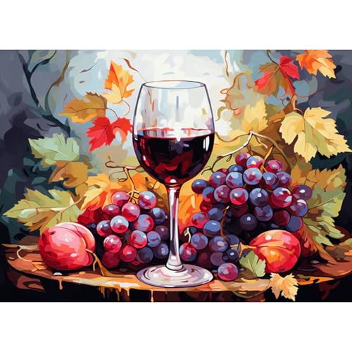 RICUVED Obst Diamond Painting Erwachsene, 5D Rotwein Diamant Painting Bilder Erwachsene, DIY Diamond Painting Bilder Diamant Malerei Set für Wanddekoration 30x40cm RICUVED Obst Diamond Painting Erwachsene, 5D Rotwein Diamant Painting Bilder Erwachsene, DIY Diamond Painting Bilder Diamant Malerei Set für Wanddekoration 30x40cm von RICUVED