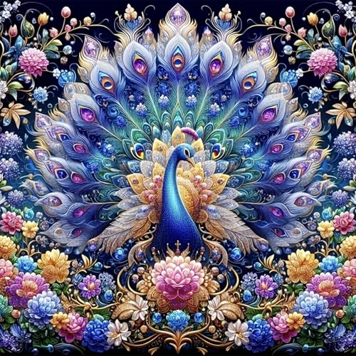 RICUVED Pfau Diamond Painting Erwachsene, 5D Tiere Diamant Painting Bilder Erwachsene, DIY Diamond Painting Bilder Diamant Malerei Set für Wanddekoration 30x30cm RICUVED Pfau Diamond Painting Erwachsene, 5D Tiere Diamant Painting Bilder Erwachsene, DIY Diamond Painting Bilder Diamant Malerei Set für Wanddekoration 30x30cm von RICUVED