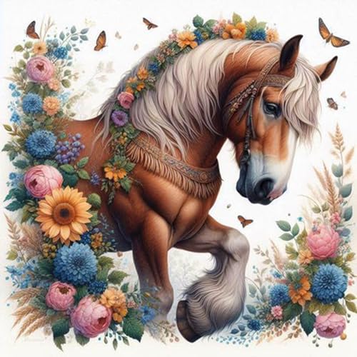 RICUVED Pferd Diamond Painting,5D Diamant Painting Bilder Erwachsene Blume Diamond Painting Kinder, Full Drill Tiere Diamond Art Diamant Malerei Bilder für Home Dekor 30x30cm RICUVED Pferd Diamond Painting,5D Diamant Painting Bilder Erwachsene Blume Diamond Painting Kinder, Full Drill Tiere Diamond Art Diamant Malerei Bilder für Home Dekor 30x30cm von RICUVED
