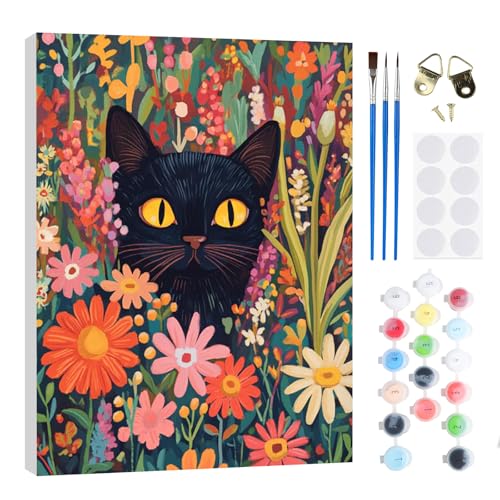 RICUVED Schwarze Katze Malen nach Zahlen Kinder mit Rahmen-Tiere Paint by Numbers für Kind, Cute Ölgemälde Kinder ab 5 6 7 8 9 Jahre für Hause Dekoration Verwendet Werden 20x30cm RICUVED Schwarze Katze Malen nach Zahlen Kinder mit Rahmen-Tiere Paint by Numbers für Kind, Cute Ölgemälde Kinder ab 5 6 7 8 9 Jahre für Hause Dekoration Verwendet Werden 20x30cm von RICUVED