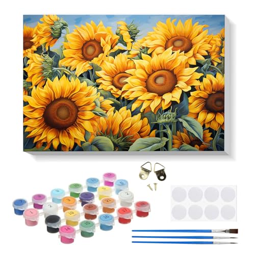 RICUVED Sonnenblume Malen Nach Zahlen Erwachsene,Blume Paint by Numbers Malen Nach Zahlen Kinder mit 20x30cm Holzrahmen, DIY mit Pinseln und Acrylfarben Handgemalt Ölgemälde Leinwand für Home Decor RICUVED Sonnenblume Malen Nach Zahlen Erwachsene,Blume Paint by Numbers Malen Nach Zahlen Kinder mit 20x30cm Holzrahmen, DIY mit Pinseln und Acrylfarben Handgemalt Ölgemälde Leinwand für Home Decor von RICUVED