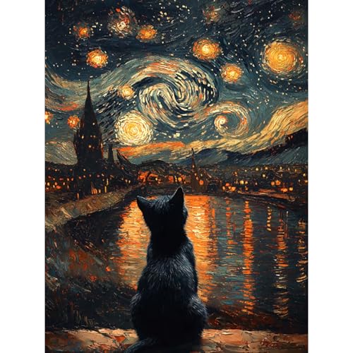 RICUVED Sternenhimmel Diamond Painting Erwachsene, 5D Katze Diamant Painting Bilder Erwachsene, DIY Diamond Painting Bilder Diamant Malerei Set für Wanddekoration 30x40cm RICUVED Sternenhimmel Diamond Painting Erwachsene, 5D Katze Diamant Painting Bilder Erwachsene, DIY Diamond Painting Bilder Diamant Malerei Set für Wanddekoration 30x40cm von RICUVED
