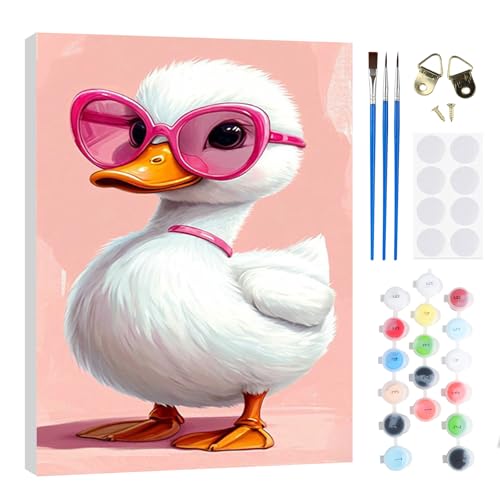 RICUVED Süß Enten Malen nach Zahlen Erwachsene Kinder, Tiere Malen nach Zahlen DIY Handgemalt Ölgemälde Kit Paint by Numbers Adult mit Rahmen 3 - Pinseln und Acrylfarbe Kit 20x30cm RICUVED Süß Enten Malen nach Zahlen Erwachsene Kinder, Tiere Malen nach Zahlen DIY Handgemalt Ölgemälde Kit Paint by Numbers Adult mit Rahmen 3 - Pinseln und Acrylfarbe Kit 20x30cm von RICUVED