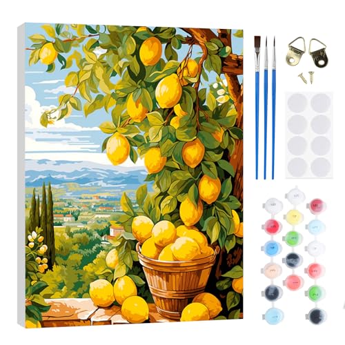 RICUVED Zitronenbaum Malen nach Zahlen Kinder mit Rahmen-Landschaft Paint by Numbers für Kind, Cute Ölgemälde Kinder ab 5 6 7 8 9 Jahre für Hause Dekoration Verwendet Werden 20x30cm RICUVED Zitronenbaum Malen nach Zahlen Kinder mit Rahmen-Landschaft Paint by Numbers für Kind, Cute Ölgemälde Kinder ab 5 6 7 8 9 Jahre für Hause Dekoration Verwendet Werden 20x30cm von RICUVED