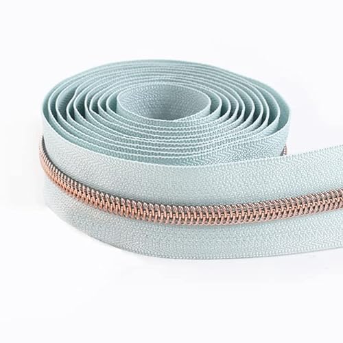 1/2/3/5M RoseGold Reißverschlüsse für Taschen + Reißverschlussschieber Nylon-Reißverschlussbänder Kunststoff-Reißverschlüsse Reparaturset DIY Nähen Bekleidungszubehör von RIDAEX