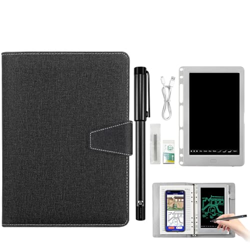Syncify Digitales Skizzenbuch mit A5-Papier zum Ausradieren + 3 Ersatz-Nachfüllungen, Smart Syncify Pen Schreibtafel-Set, Smart Pen Notizbuch,Black c Syncify Digitales Skizzenbuch mit A5-Papier zum Ausradieren + 3 Ersatz-Nachfüllungen, Smart Syncify Pen Schreibtafel-Set, Smart Pen Notizbuch,Black c von RIDEONMOP