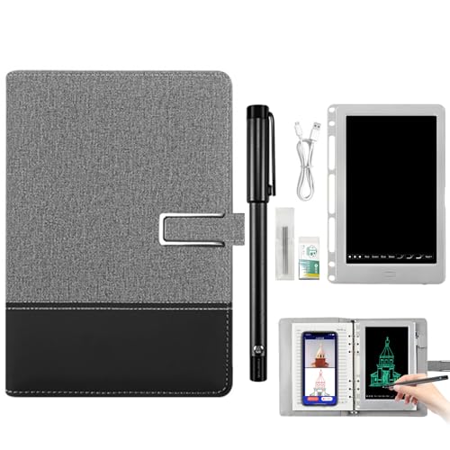 Syncify Digitales Skizzenbuch mit A5-Papier zum Ausradieren + 3 Ersatz-Nachfüllungen, Smart Syncify Pen Schreibtafel-Set, Smart Pen Notizbuch,Gray black a Syncify Digitales Skizzenbuch mit A5-Papier zum Ausradieren + 3 Ersatz-Nachfüllungen, Smart Syncify Pen Schreibtafel-Set, Smart Pen Notizbuch,Gray black a von RIDEONMOP