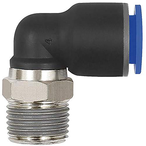 RIEGLER 109284-126.014-6 L-Steckverschraubung »Blaue Serie«, drehbar, R 1/4 außen, Ø 6 mm, 1Stk von Riegler