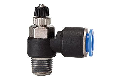RIEGLER 110003-185.038-6 Drosselrückschlagventil »Blaue Serie«, Zuluftdros., R 3/8 a. Ø6mm, 1Stk von Riegler