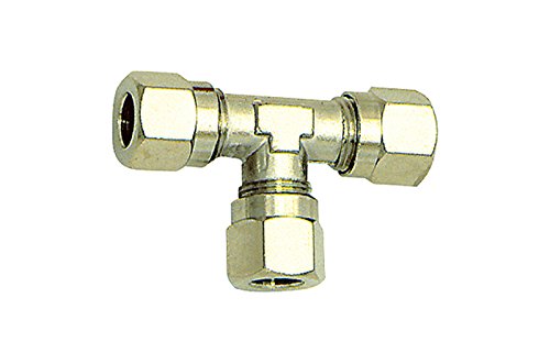 RIEGLER 112045-N 139 T-Verschraubung, Rohr-Außen-Ø 15 mm, SW 17, SW1 27, Messing vern, 1Stk RIEGLER 112045-N 139 T-Verschraubung, Rohr-Außen-Ø 15 mm, SW 17, SW1 27, Messing vern, 1Stk von Riegler