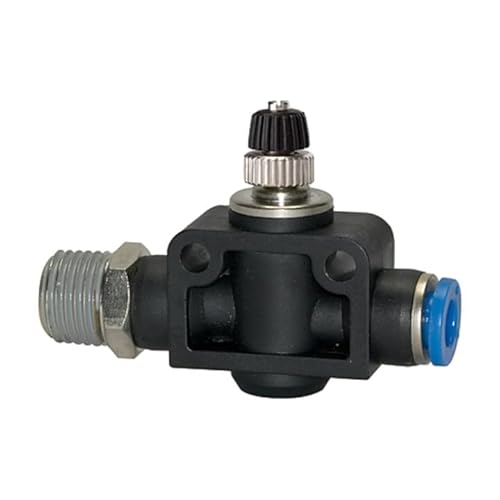 RIEGLER 135826-287.014-6 Drosselrückschlagventil »Blaue Serie«, gerade, R 1/4 a. G-S Ø 6mm, 1Stk von Riegler