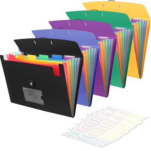 Akkordean-Aktenordner mit 7 Fächern, erweiterbarer Aktenordner mit Etiketten, Kunststoff, erweiterbarer Aktenordner für Dokumente, Briefgröße, A4-Papier, ideal für Zuhause, Bürobedarf Akkordean-Aktenordner mit 7 Fächern, erweiterbarer Aktenordner mit Etiketten, Kunststoff, erweiterbarer Aktenordner für Dokumente, Briefgröße, A4-Papier, ideal für Zuhause, Bürobedarf von RIEJIN