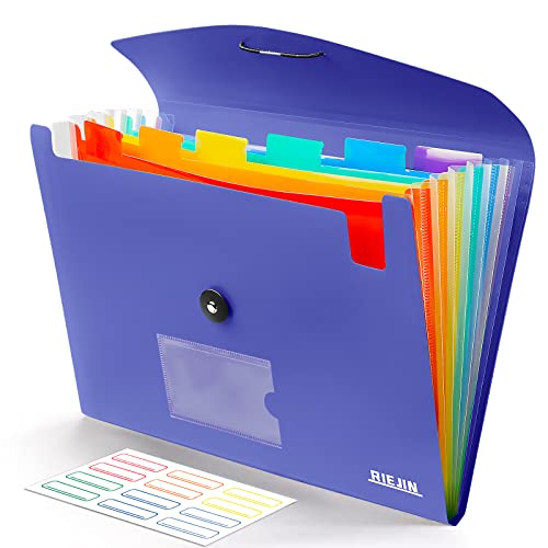 Akkordian Aktenordner mit 7 Fächern, Fächermappe mit Etiketten, Kunststoff, erweiterbarer Aktenordner für Dokumente, Briefgröße, A4 Papiere, Ordnungssystem, Mappen Ordnersystem – Blau Akkordian Aktenordner mit 7 Fächern, Fächermappe mit Etiketten, Kunststoff, erweiterbarer Aktenordner für Dokumente, Briefgröße, A4 Papiere, Ordnungssystem, Mappen Ordnersystem – Blau von RIEJIN