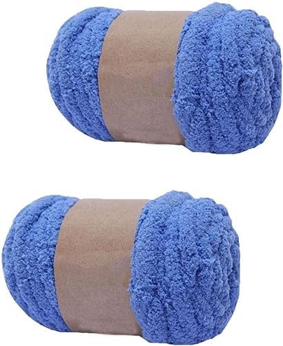 Chenille-Garn für Armstricken, Deckengarn, Jumbo-Chenille-Garn, DIY, Matte, Mütze, Schals, 250 g, Violett, 2 Stück Chenille-Garn für Armstricken, Deckengarn, Jumbo-Chenille-Garn, DIY, Matte, Mütze, Schals, 250 g, Violett, 2 Stück von RIESKAS