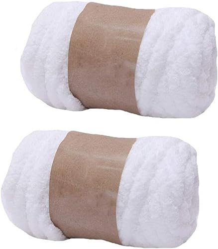 Chenille-Garn für Armstricken, Deckengarn, Jumbo-Chenille-Garn, DIY, Matte, Mütze, Schals, 250 g, Violett, 2 Stück Chenille-Garn für Armstricken, Deckengarn, Jumbo-Chenille-Garn, DIY, Matte, Mütze, Schals, 250 g, Violett, 2 Stück von RIESKAS