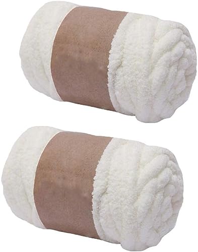 RIESKAS Chenille-Garn für Armstricken, Deckengarn, Jumbo-Chenille-Garn, DIY, Matte, Mütze, Schals, 250 g, Violett, 2 Stück RIESKAS Chenille-Garn für Armstricken, Deckengarn, Jumbo-Chenille-Garn, DIY, Matte, Mütze, Schals, 250 g, Violett, 2 Stück von RIESKAS