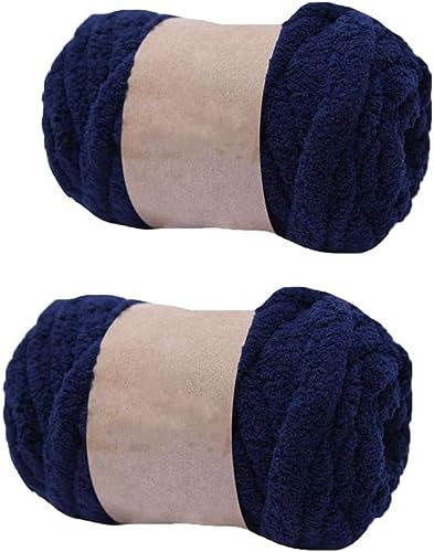 RIESKAS Chenille-Garn für Armstricken, Deckengarn, Jumbo-Chenille-Garn, DIY, Matte, Mütze, Schals, 250 g, Violett, 2 Stück RIESKAS Chenille-Garn für Armstricken, Deckengarn, Jumbo-Chenille-Garn, DIY, Matte, Mütze, Schals, 250 g, Violett, 2 Stück von RIESKAS