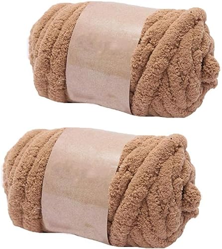 Chenille-Garn für Armstricken, Deckengarn, Jumbo-Chenille-Garn, DIY, Matte, Mütze, Schals, 250 g, Violett, 2 Stück Chenille-Garn für Armstricken, Deckengarn, Jumbo-Chenille-Garn, DIY, Matte, Mütze, Schals, 250 g, Violett, 2 Stück von RIESKAS