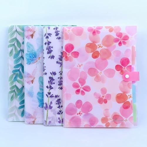 Niedliche Fächermappe, 4er-Set, Dokumenten-Organizer mit 5 Taschen, Akkordeon-Aktenordner für Studenten, Lehrer und Freiberufler – Forest Series Niedliche Fächermappe, 4er-Set, Dokumenten-Organizer mit 5 Taschen, Akkordeon-Aktenordner für Studenten, Lehrer und Freiberufler – Forest Series von RIHEAN