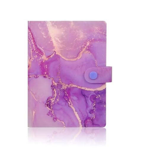 Quittungsgutschein-Organizer, 104 Taschen, kleines Akkordeon-Ordner, 17 x 12 cm, ideal für Karten, Rechnungen und Dokumente, Marmorviolett von RIHEAN
