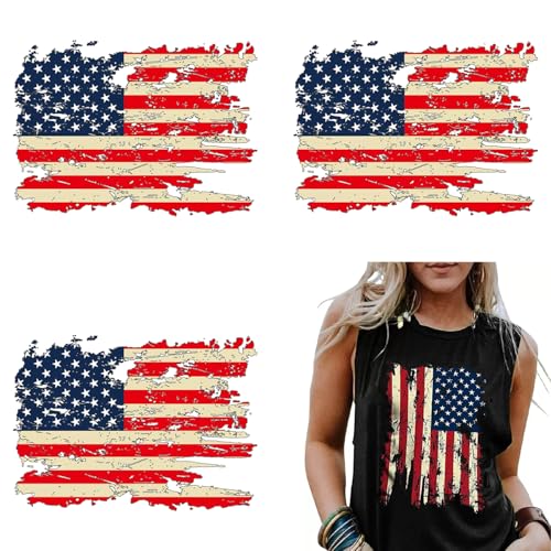 3 Bögen zum Aufbügeln für Kleidung, USA-Flagge, Vinyl, Wärmetransfer, Unabhängigkeitstag, patriotische Bügelbilder für T-Shirts, Kleidung, Taschen, Kissenbezüge, DIY-Dekoration 3 Bögen zum Aufbügeln für Kleidung, USA-Flagge, Vinyl, Wärmetransfer, Unabhängigkeitstag, patriotische Bügelbilder für T-Shirts, Kleidung, Taschen, Kissenbezüge, DIY-Dekoration von RIICFDD