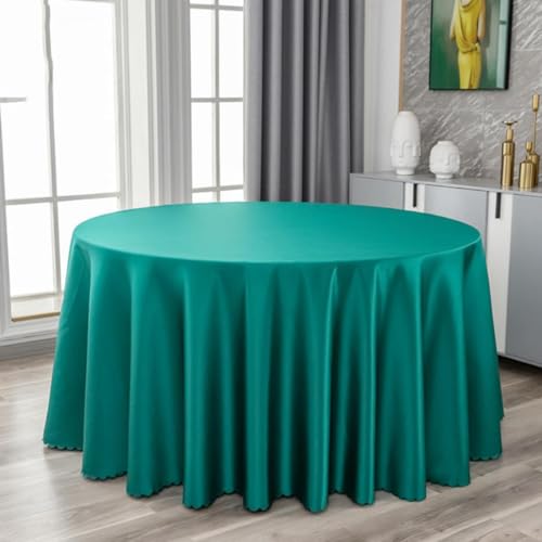 Satin-Tischdeckenauflagen, runde Polyester-Tischdecke für Hochzeit, Weihnachten, Geburtstag, Bankett, Hotel, Party, Dekoration, Tischdecke, Grün, 1–180 cm rund Satin-Tischdeckenauflagen, runde Polyester-Tischdecke für Hochzeit, Weihnachten, Geburtstag, Bankett, Hotel, Party, Dekoration, Tischdecke, Grün, 1–180 cm rund von RIJPEX