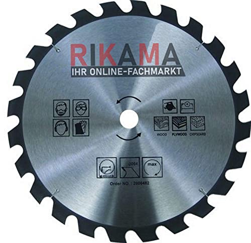 Kreissägeblatt für Holz | Ø 210 x 30 mm | 40 Zähne | für Handkreissäge | HM – Hartmetall | zum sägen in Holz von RIKAMA