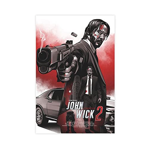 RIKCAT John Wick – Home of The Alternatives Filmposter auf Leinwand, Wandkunst, Dekordruck, Bild Gemälde für Wohnzimmer Schlafzimmer, Dekoration, ungerahmt, 60 x 90 cm von RIKCAT