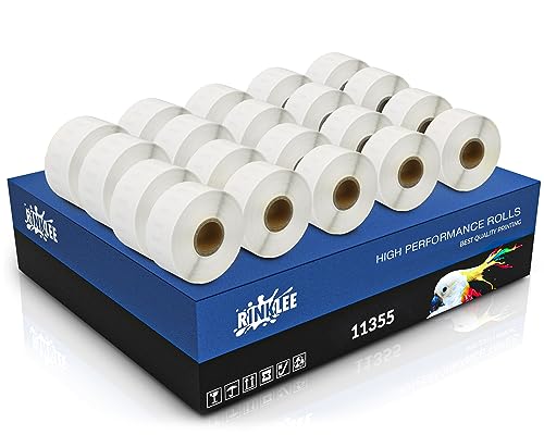 RINKLEE 11355 S0722550 Etiketten kompatibel für DYMO LabelWriter 4XL 450 400 330 320 310 Duo/Turbo/Twin Turbo SEIKO SLP 450 430 420 410 400 200 100 | 19 x 51 mm | 20 Rollen von RINKLEE