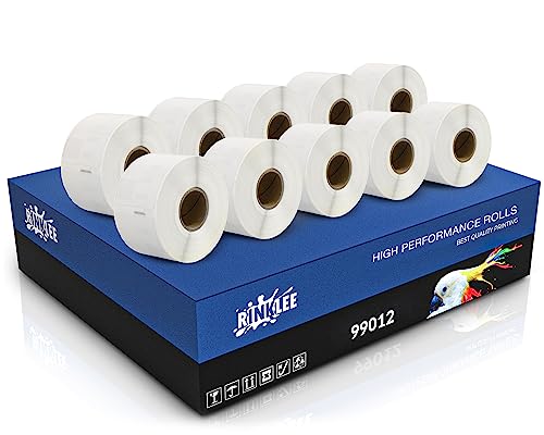 RINKLEE 99012 S0722400 Etiketten kompatibel für DYMO LabelWriter 4XL 450 400 330 320 310 Duo/Turbo/Twin Turbo SEIKO SLP 450 430 420 410 400 200 100 | 36 x 89 mm | 10 Rollen von RINKLEE