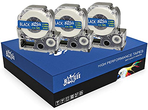 RINKLEE LC-4WBN LC-4WBN9 Schwarz auf Weiß Etiketten Schriftband Kompatibel mit Epson LabelWorks LW-300 LW-400 LW-500 LW-600P LW-700 LW-900P LW-1000P & KingJim Tepra Pro | 12 mm x 8 m | 3 Kassetten RINKLEE LC-4WBN LC-4WBN9 Schwarz auf Weiß Etiketten Schriftband Kompatibel mit Epson LabelWorks LW-300 LW-400 LW-500 LW-600P LW-700 LW-900P LW-1000P & KingJim Tepra Pro | 12 mm x 8 m | 3 Kassetten von RINKLEE