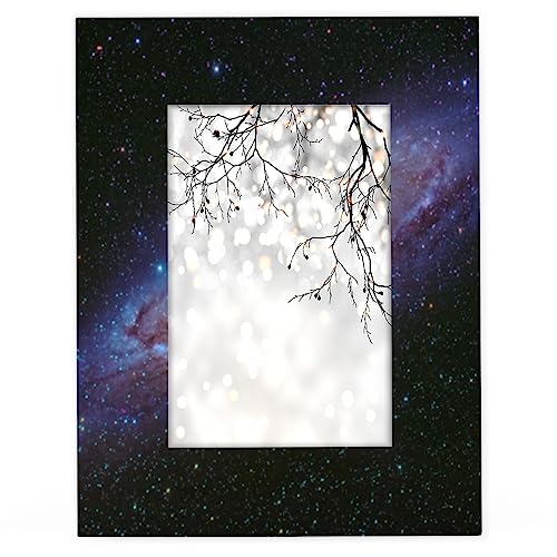 RIRIX 12,7 x 17,8 cm Bilderrahmen, Milchstraße, Galaxie-Bilderrahmen, Holz, Fotorahmen für Desktop oder Wanddekoration von RIRIX