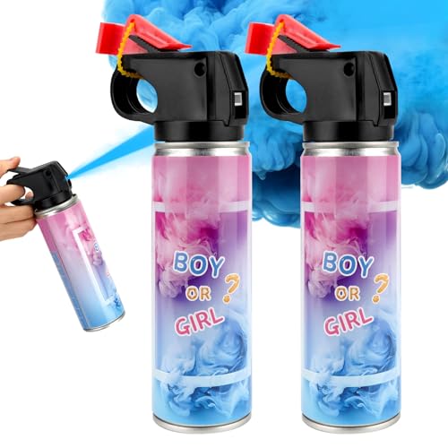 RISEMART Gender Reveal Rauchbombe - Blau 2 Stück -Biologisch Abbaubarem Babyparty sicher Pulverrauch, Gender Reveal konfettikanone Partyzubehör für Jungen und Mädchen von RISEMART