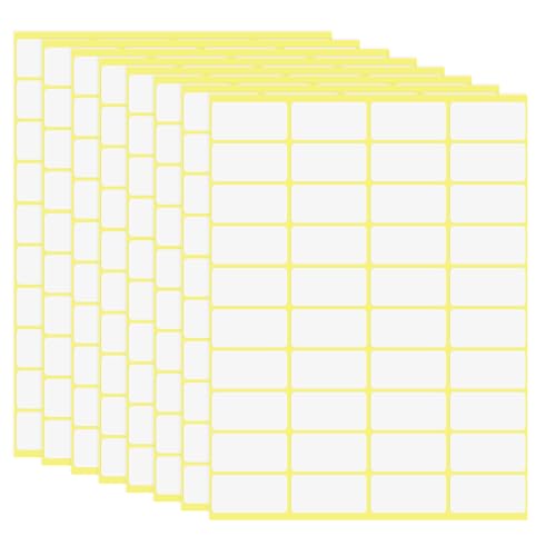 600 Stück, 38 x 19 mm Aufkleber Etiketten Selbstklebend Klebeetiketten zum Beschriften RISVOWO Universal Haushaltsetiketten für Flaschen, Schule, Büro, Küche - Weiß 600 Stück, 38 x 19 mm Aufkleber Etiketten Selbstklebend Klebeetiketten zum Beschriften RISVOWO Universal Haushaltsetiketten für Flaschen, Schule, Büro, Küche - Weiß von RISVOWO