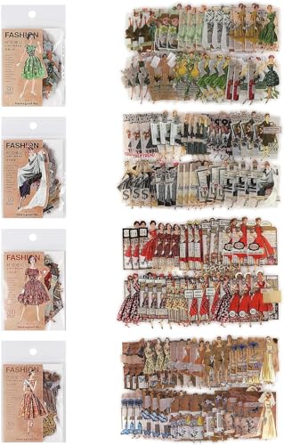 RISYPISY 120 Transparente Menschen Aufkleber, Vintage Frauen Aufkleber, Fashioned Girls Aufkleber für Journaling, Scrapbooking RISYPISY 120 Transparente Menschen Aufkleber, Vintage Frauen Aufkleber, Fashioned Girls Aufkleber für Journaling, Scrapbooking von RISYPISY