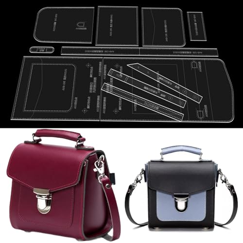 RIVEENY AAB-198 Acryl-Vorlage für Umhängetasche, Handtasche, Ledermuster, Acryl-Leder-Muster, Vorlagen für Damen-Umhängetaschen RIVEENY AAB-198 Acryl-Vorlage für Umhängetasche, Handtasche, Ledermuster, Acryl-Leder-Muster, Vorlagen für Damen-Umhängetaschen von RIVEENY
