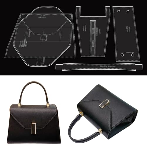 RIVEENY AAB-579 Acryl-Vorlage für Umhängetasche, Handtasche, Ledermuster, Acryl-Leder-Muster, Vorlagen für Damen-Umhängetaschen RIVEENY AAB-579 Acryl-Vorlage für Umhängetasche, Handtasche, Ledermuster, Acryl-Leder-Muster, Vorlagen für Damen-Umhängetaschen von RIVEENY
