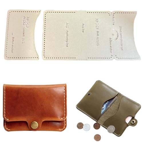RIVEENY Acryl Kartenhalter Brieftasche Vorlage Leder Muster Acryl Leder Muster,Leder Vorlagen für Karte Tasche,Umhängetasche Acryl Vorlage (BXC-23) von RIVEENY