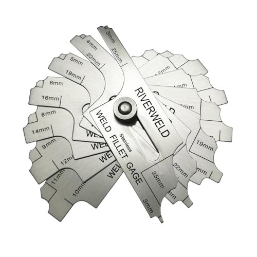 RIVERWELD 7-teiliges Kehlnahtprüfgerät MG-11 Rl Tiefenmessgerät Schweißnahtprüfung Prüft Kehlnahtschenkel und Kehlnahtgrößenmarkierungen Metrisch RIVERWELD 7-teiliges Kehlnahtprüfgerät MG-11 Rl Tiefenmessgerät Schweißnahtprüfung Prüft Kehlnahtschenkel und Kehlnahtgrößenmarkierungen Metrisch von RIVERWELD