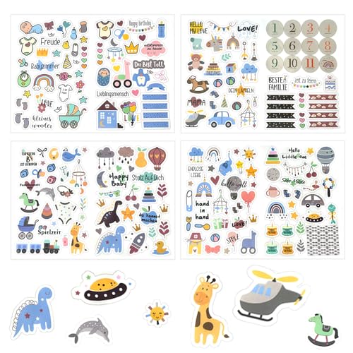 RIVIEVAL Babyalbum-Aufkleber, Fotoalbum-Aufkleber, PVC, Glänzend, Kindlich, Cartoon, Rot, 212 Stück, für Papier, Prinzessin, Sticker, Sticker_DECAL RIVIEVAL Babyalbum-Aufkleber, Fotoalbum-Aufkleber, PVC, Glänzend, Kindlich, Cartoon, Rot, 212 Stück, für Papier, Prinzessin, Sticker, Sticker_DECAL von RIVIEVAL