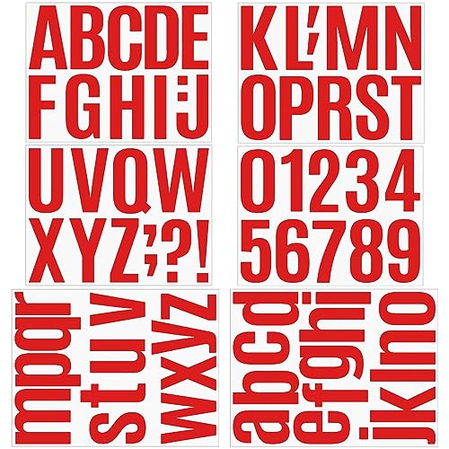 Vinyl-Buchstabenaufkleber, 10,2 cm große Buchstabenaufkleber, große Alphabet-Aufkleber, selbstklebende Zahlenaufkleber, Buchstaben zum Einfügen für Briefkasten, Tür, Auto, Beschilderung Vinyl-Buchstabenaufkleber, 10,2 cm große Buchstabenaufkleber, große Alphabet-Aufkleber, selbstklebende Zahlenaufkleber, Buchstaben zum Einfügen für Briefkasten, Tür, Auto, Beschilderung von RIVIEVAL