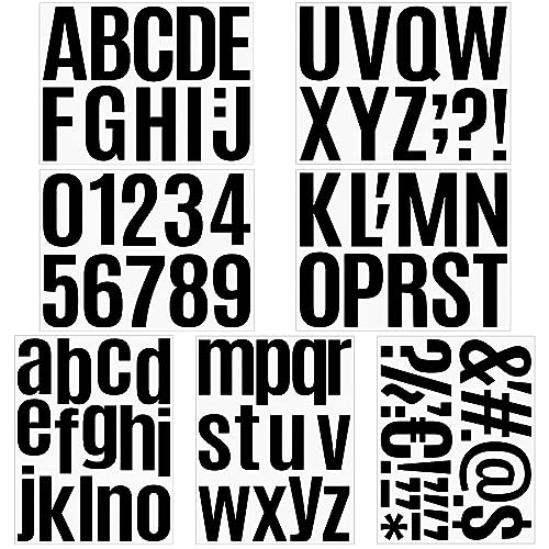 Vinyl-Buchstabenaufkleber, 10,2 cm große Buchstabenaufkleber, große Alphabet-Aufkleber, selbstklebende Zahlenaufkleber, zum Einfügen von Buchstaben für Briefkasten, Tür, Auto, Beschilderung – Schwarz Vinyl-Buchstabenaufkleber, 10,2 cm große Buchstabenaufkleber, große Alphabet-Aufkleber, selbstklebende Zahlenaufkleber, zum Einfügen von Buchstaben für Briefkasten, Tür, Auto, Beschilderung – Schwarz von RIVIEVAL