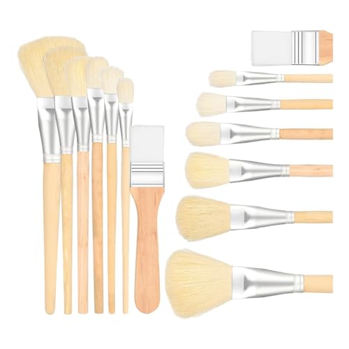 RIYAN Mopppinsel für Acrylmalerei, Vielseitiger Mischpinsel, Pinsel für Acrylmalerei, Ziegenhaar-Pinselset, Langlebig von RIYAN