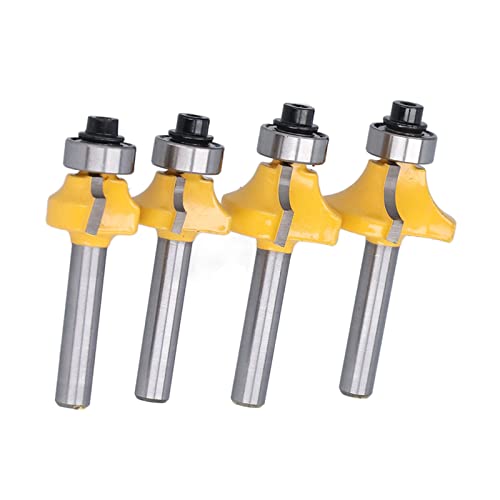 1/4in Shank Router Bit 4pcs Anzüge Schneiden von Sperrholzschnitzwerkzeug für -Holzbearbeitungsliebhaber Kohlenstoffstahlwerkzeugset für von RIZGHWOY