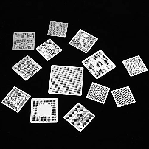 33pcs BGA Universal Reballing Rework Net Schablonen Stahlvorlage für Laptop -Desktop -Kommunikation Hauptplatine Grafikkarte BGA Chips von RIZGHWOY