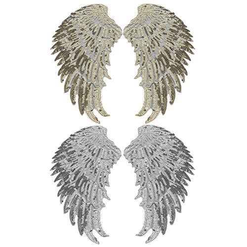 Flügel Pailletten Patch Applikation für Kleiderrockdekor, Hochwertige Materialflügeldekoration für Kleidung, 2 Paare für Kleidung DIY Flügel Pailletten Patch Applikation für Kleiderrockdekor, Hochwertige Materialflügeldekoration für Kleidung, 2 Paare für Kleidung DIY von RIZGHWOY