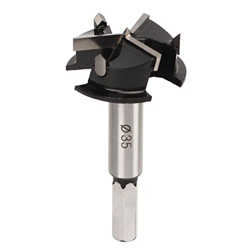 Forstner Drill Bit 35mm 3 Schaufel/Flügellegierung Stahllochöffner mit Limit für Holzbearbeitung und Kunststoffprodukte von RIZGHWOY