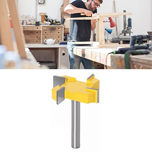 High Performance 4 Vane/Wing Holzbearbeitung Router Bit für MDF 1/4in Schaftschneider (YELLOW) von RIZGHWOY